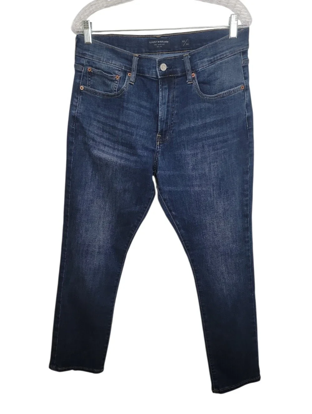 Lucky Brand 410 athletic straight men's dark wash jeans size 32x30 casual denim